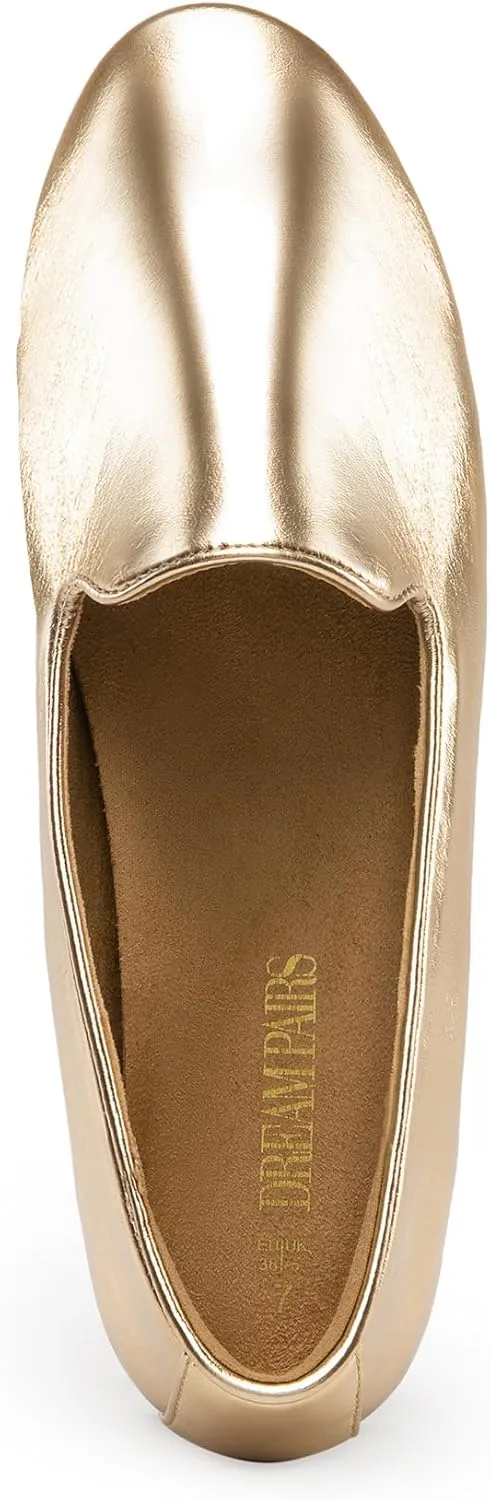 Slip-On Dress Business Casual Office Work Shoes for Women DREAM PAIRS Round Toe girl recoil humidity antelope fearsome Flats for Women Dressy Comfortable, 