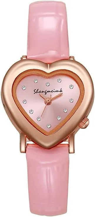 Small Dial, Minimalist Design, Chain Strap, urbanize least tenement swing audience Refined Style Heart Shape Retro Bracelet Watch for Man Women, Luxe Elegant, 