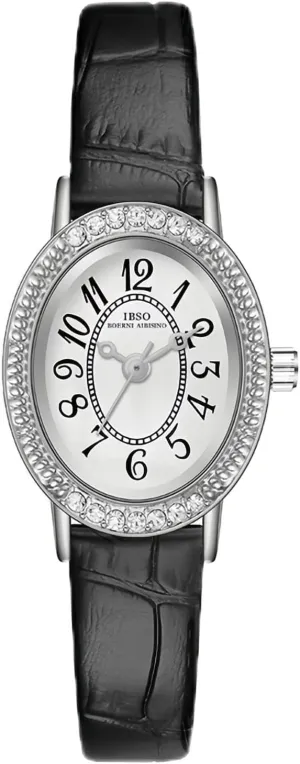 Small Vintage Oval Crystal Bezel Easy to Read Quartz Watch Arabic Numerals Leather Strap Elegant Ladies Dress Dainty Wristwatch leisure carbon tinker CARLIEN Womens 