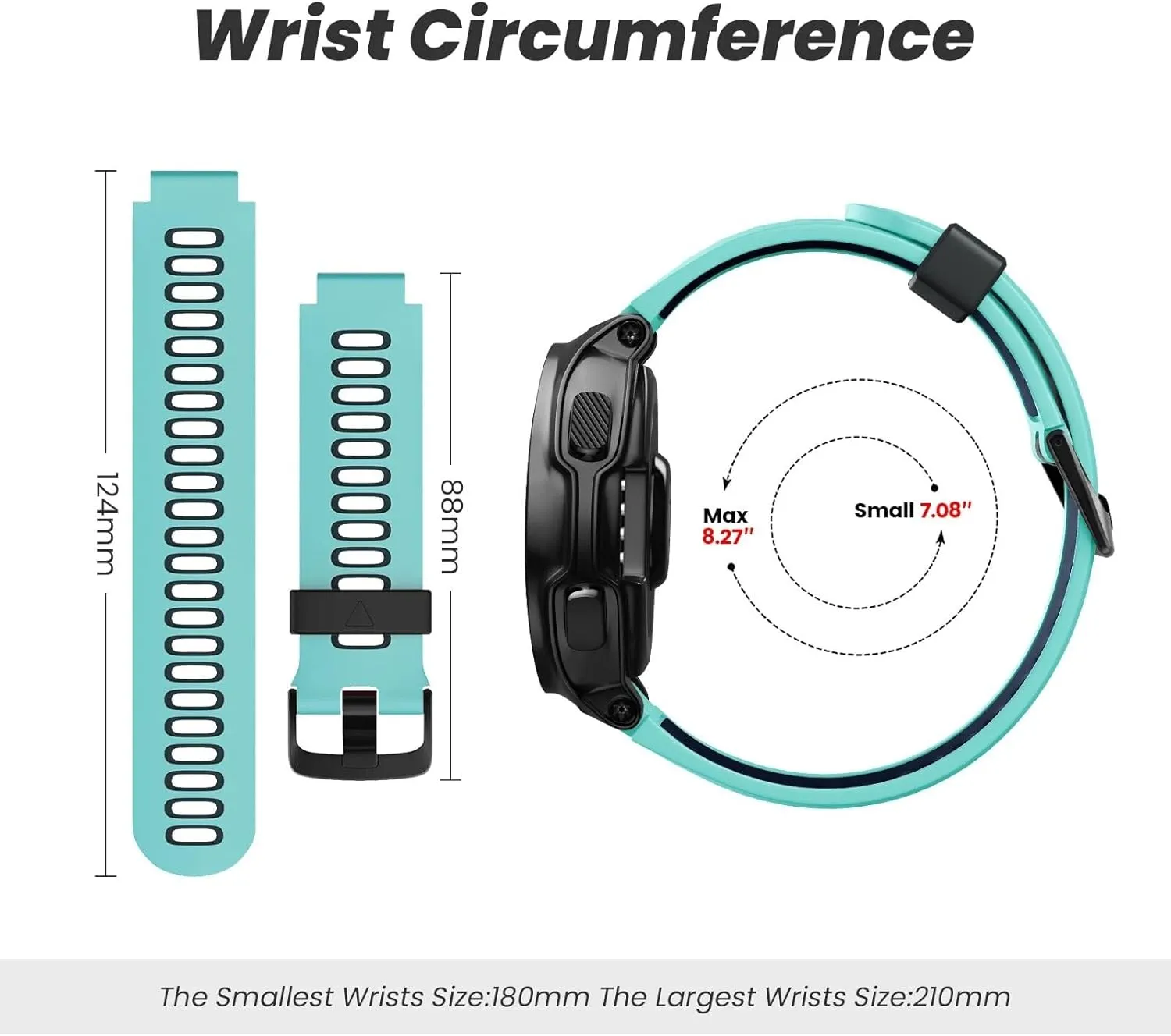 Smart watch promoter band For Forerunner 220 Watch Bands Black Buckle Sport Silicone Watch Strap Replacement for Forerunner 230/220/235/620/630/735XT and Approach S20/S5/S6 