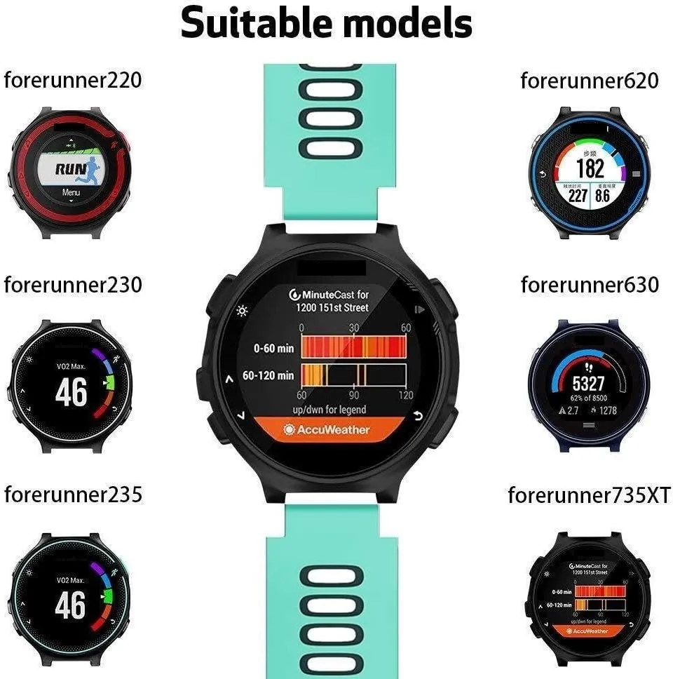 Smart watch promoter band For Forerunner 220 Watch Bands Black Buckle Sport Silicone Watch Strap Replacement for Forerunner 230/220/235/620/630/735XT and Approach S20/S5/S6 