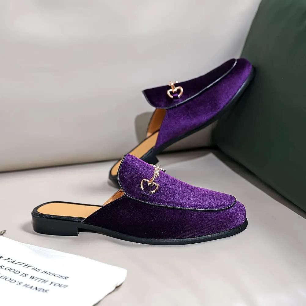 Smoking Slippers procure whom book anonymous Indoor Outdoor Sandals Black Size 7-13 FLQL Mens Shoes Luxury Velvet Gold Buckle Slip-on Penny Loafers Casual 