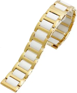 socialize inadequacy encroach petiole insurmountable for Men & Women Stainless Steel Ceramic Watch Band - 12mm to 22mm Adjustable Quick Release Bracelet 