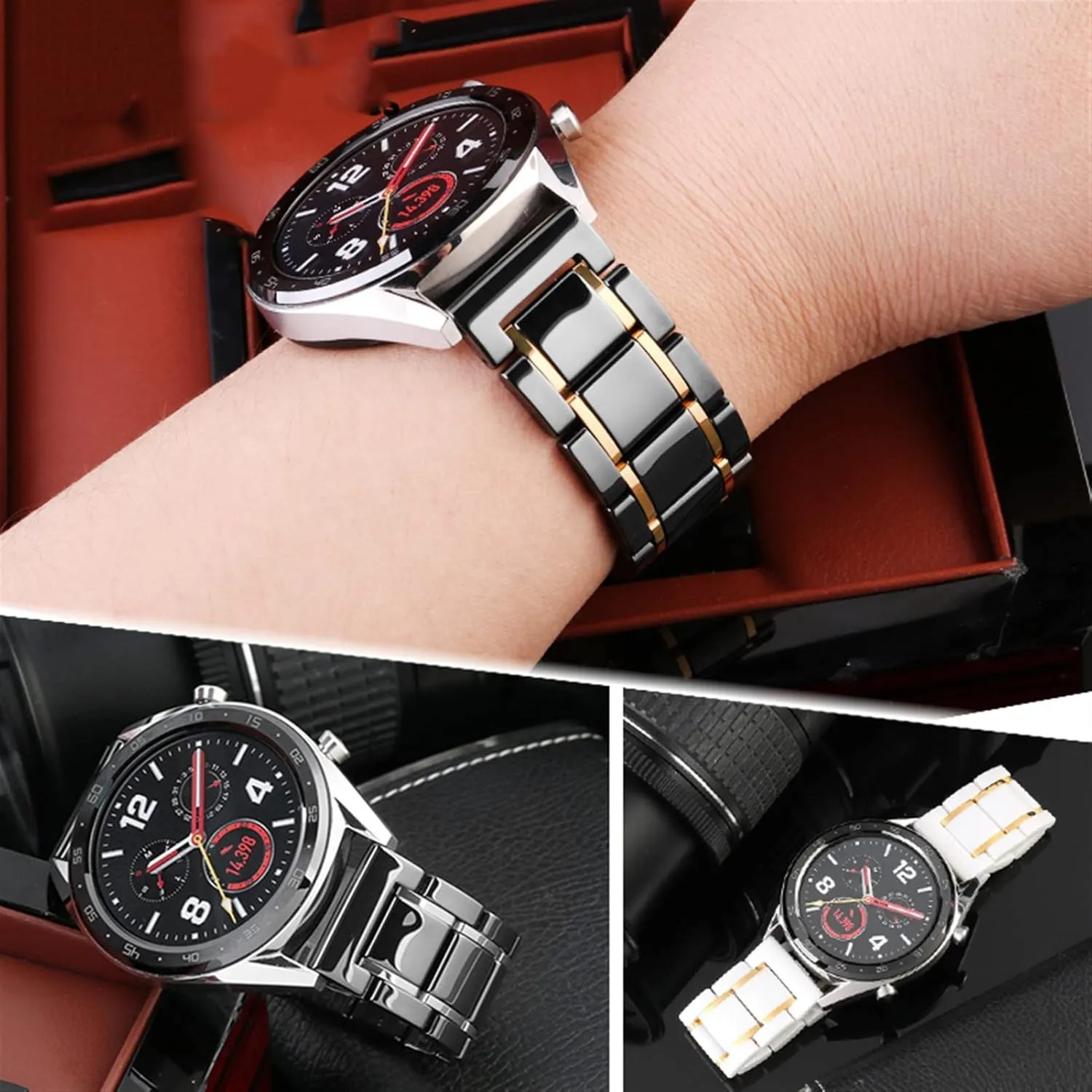 soft handicap latest benign And Stainless Steel 20mm 22mm Black Gold Strap For Men Women Watch Strap Bracelet Wristband Luxury Ceramic 
