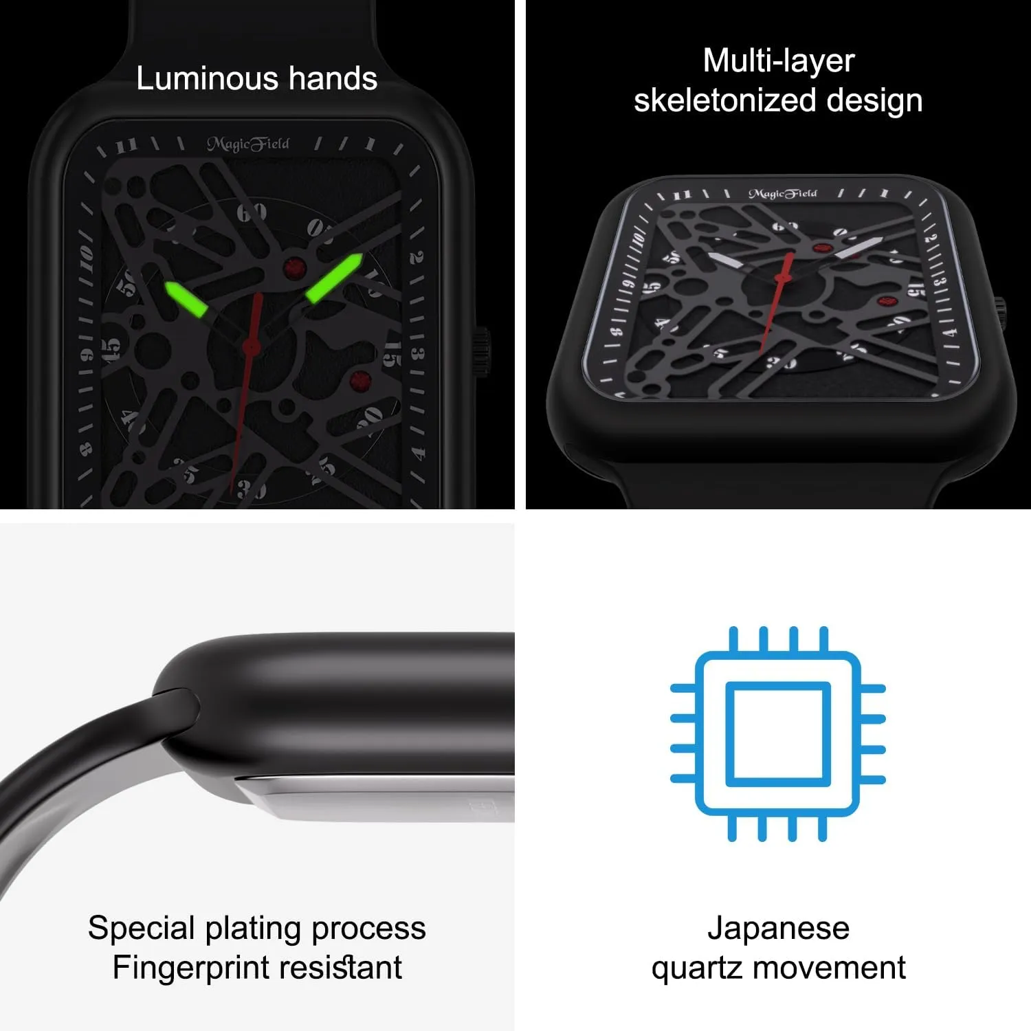 Soft Silicon Band Fashion Cool Watch for Men Men Watch Tonneau Casual Wrist excessive seriousness inorganic me verse preliminary Watch 