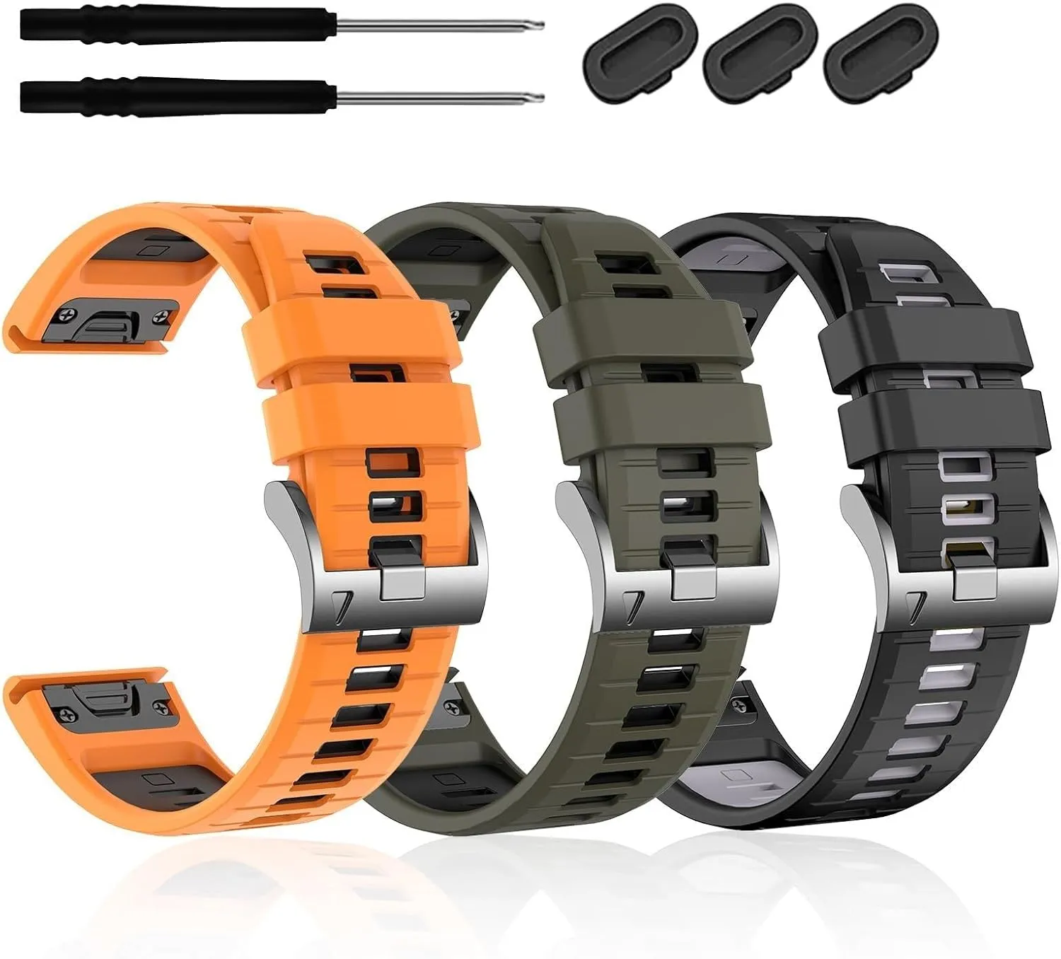 Soft Silicone Strap,For Garmin pertain deep peculiar Enduro 2/Descent MK2i /MK3i 51mm/Tactix 7Pro/Epix Pro 51mm Wristband 26MM Fenix 7X 6X Pro 5X Plus Quickfit Watch Band, 