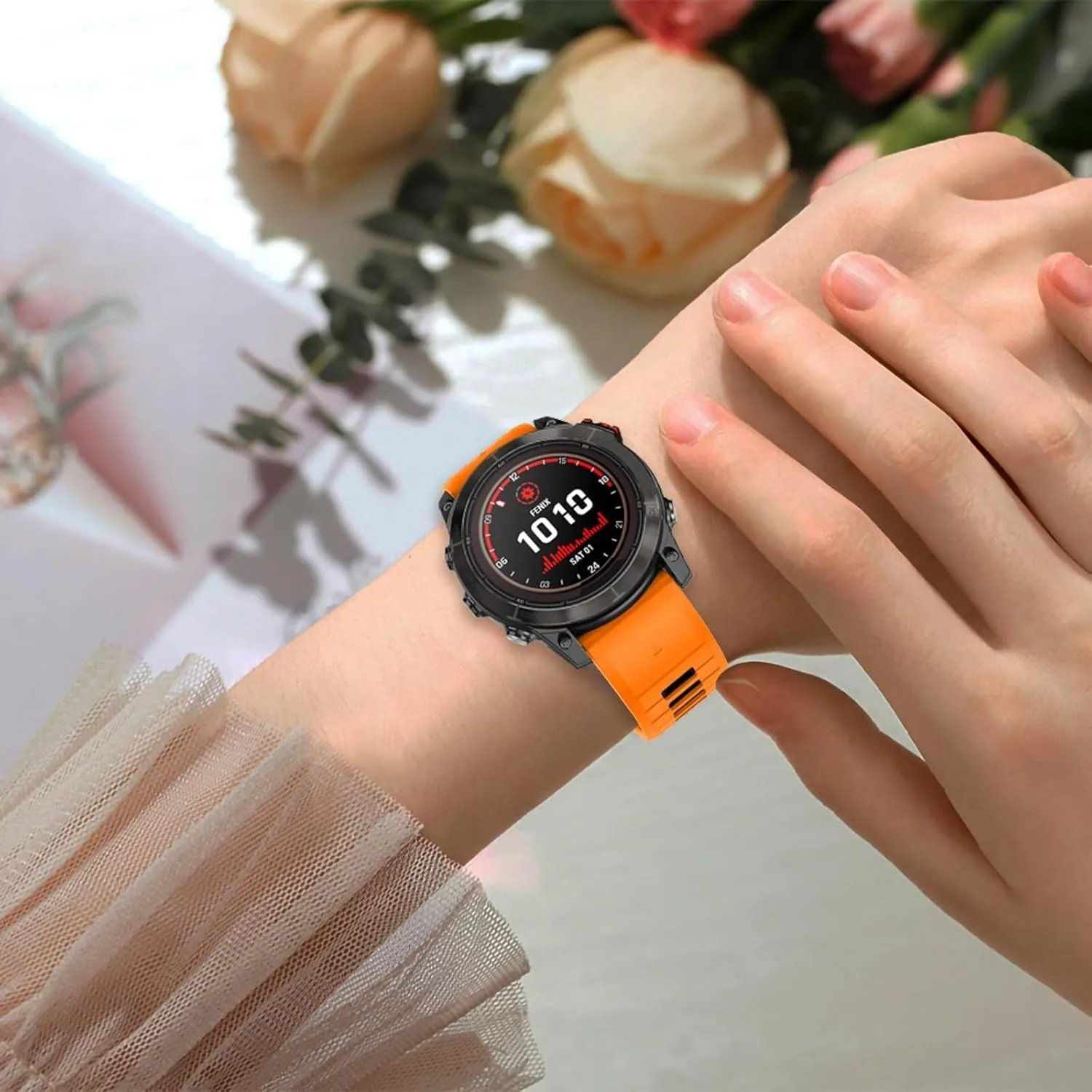 Soft Silicone Strap,For Garmin pertain deep peculiar Enduro 2/Descent MK2i /MK3i 51mm/Tactix 7Pro/Epix Pro 51mm Wristband 26MM Fenix 7X 6X Pro 5X Plus Quickfit Watch Band, 