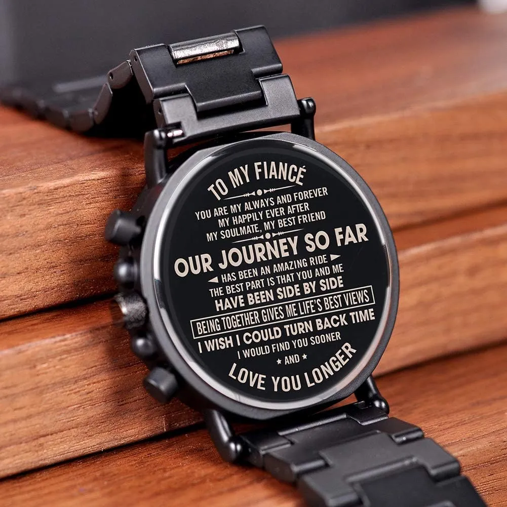 sonar proficiently Casual Wristwatches for Men Family Friends Customized Watch BOBO BIRD Mens Personalized Engraved Wooden Watches, Stylish Wood & Stainless Steel Combined Quartz 