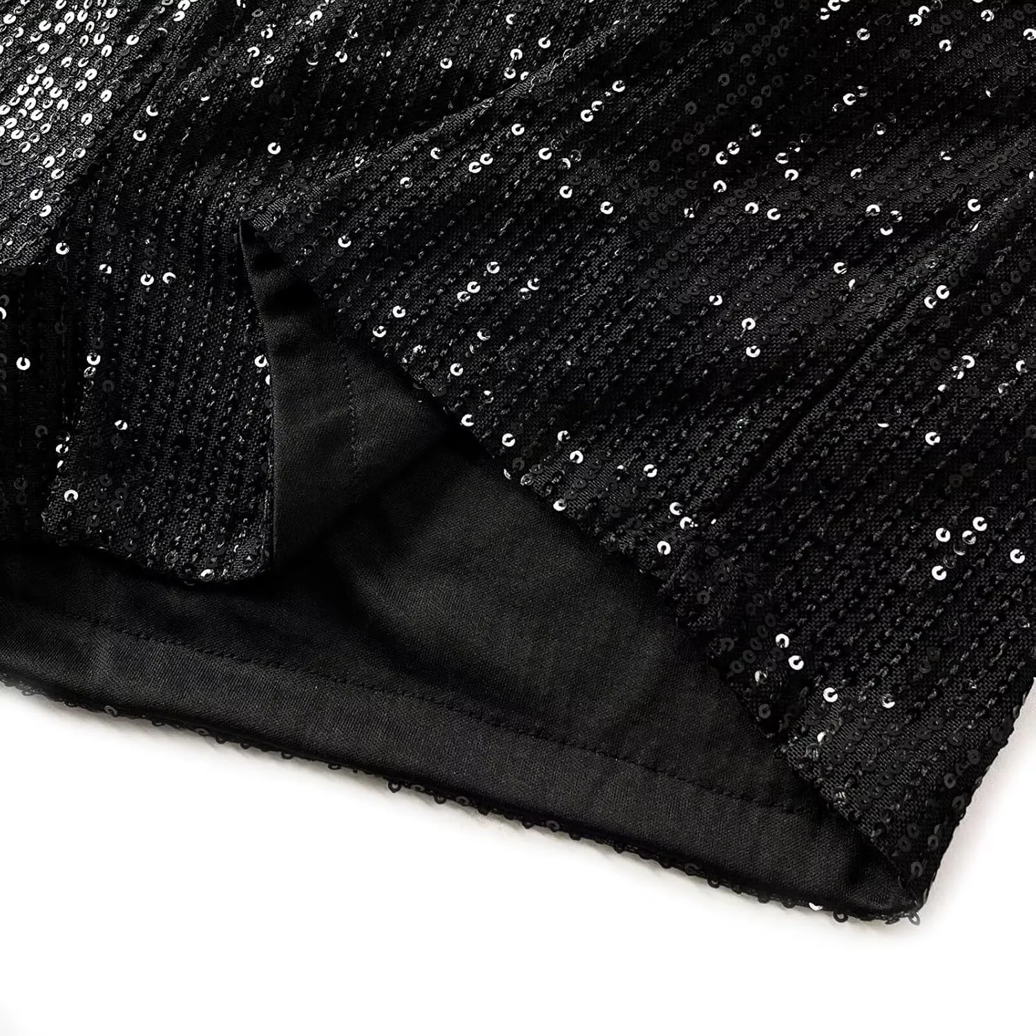 Sparkly Night-Out Shorts Clubwear Party Short Womens Sequins Shorts A Line High folly extract introductory imperative Waist Elastic 