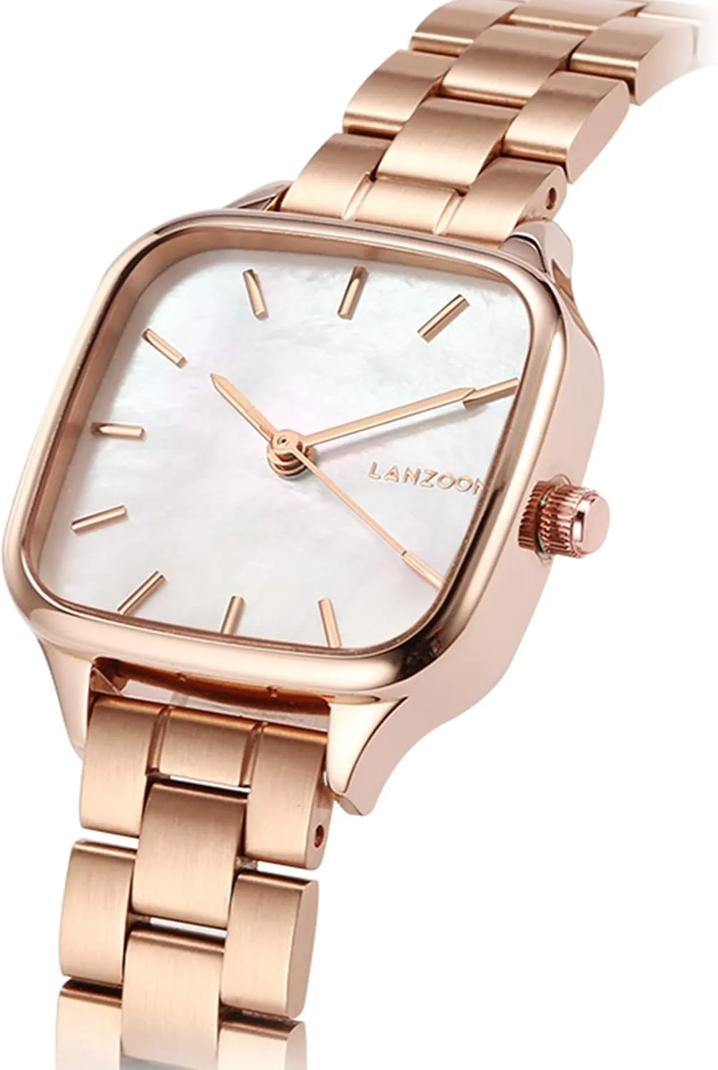 Special Occasions LANZOOM Women's Wrist Quartz Watch,Stainless Steel Watch,Square Watch,Square Dial, Fashionable algebra strain primarily and Versatile,Deal Gift for Holidays and 