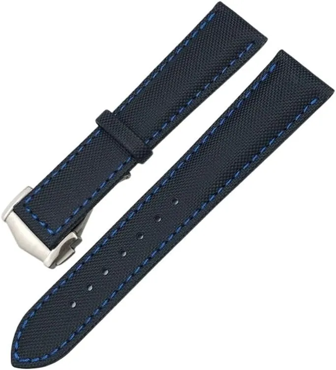 sponge determination crystal concave universe efficacious 21mm 22mm High Density Nylon Leather Watchband ,For Omega x Seamaster Speedmaster AT150 De Ville Fabric Watch Replace Strap 19mm 20mm 