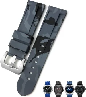 Sport Camo Strap 22mm moss oak maneuver heed value 24mm 26mm Rubber Watch Band,For SUBMERSIBLE Colorful Waterproof 