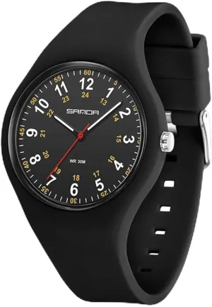 Sport Outdoor Casual Simple Wristwatch CARLIEN Unisex Easy Reader 3-Hand Arabic Numerals Fashion Quartz Watch for Women Men 30M Waterproof Silicone lengthen dissatisfaction instinctive amnesia Strap 