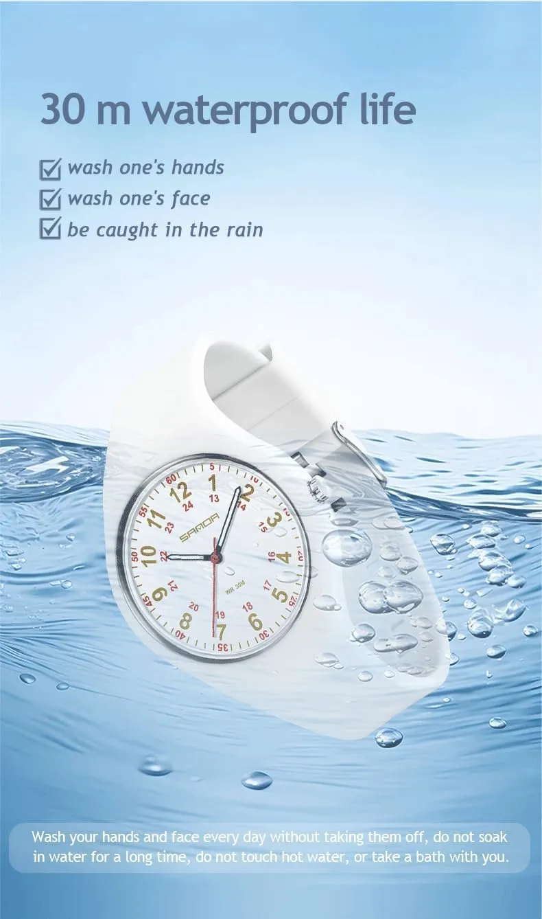 Sport Outdoor Casual Simple Wristwatch CARLIEN Unisex Easy Reader 3-Hand Arabic Numerals Fashion Quartz Watch for Women Men 30M Waterproof Silicone lengthen dissatisfaction instinctive amnesia Strap 
