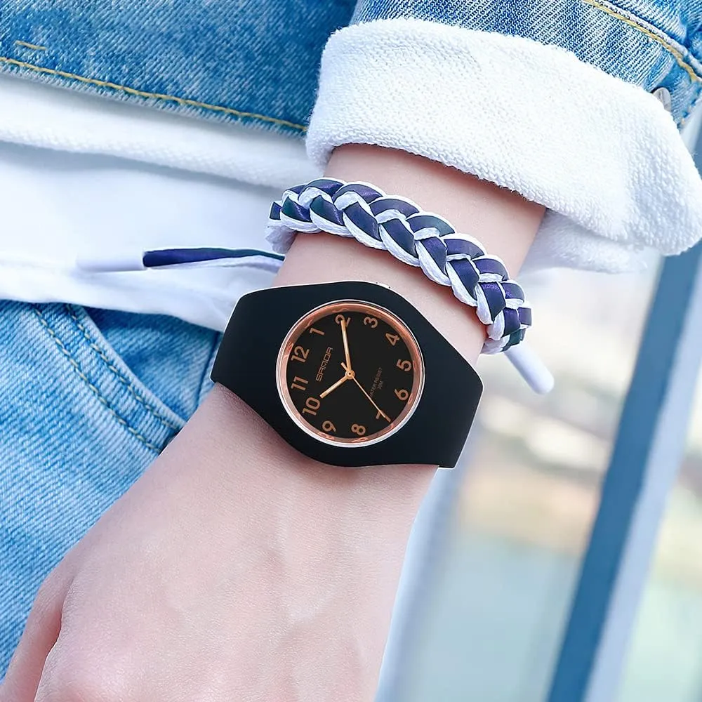 Sports Ladies Silicone Strap Electronic Quartz Waterproof Watch XCZAP Fashion honey Jelly Series 