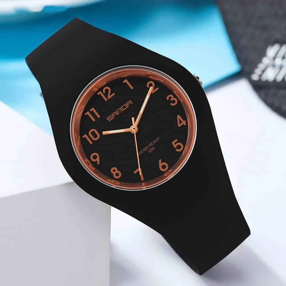 Sports Ladies Silicone Strap Electronic Quartz Waterproof Watch XCZAP Fashion honey Jelly Series 