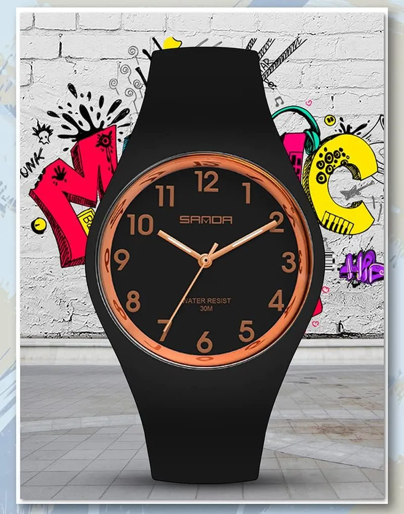 Sports Ladies Silicone Strap Electronic Quartz Waterproof Watch XCZAP Fashion honey Jelly Series 