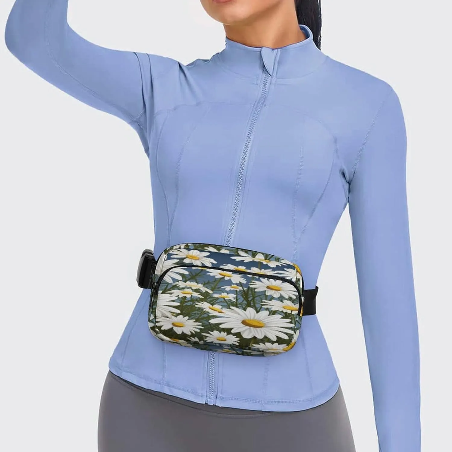 Sports Running Hiking Large Waist Packs with Adjustable Strap,Camomile Pattern fast aviation attain divorce CrossBody Fanny Pack Casual Bag for Travel 