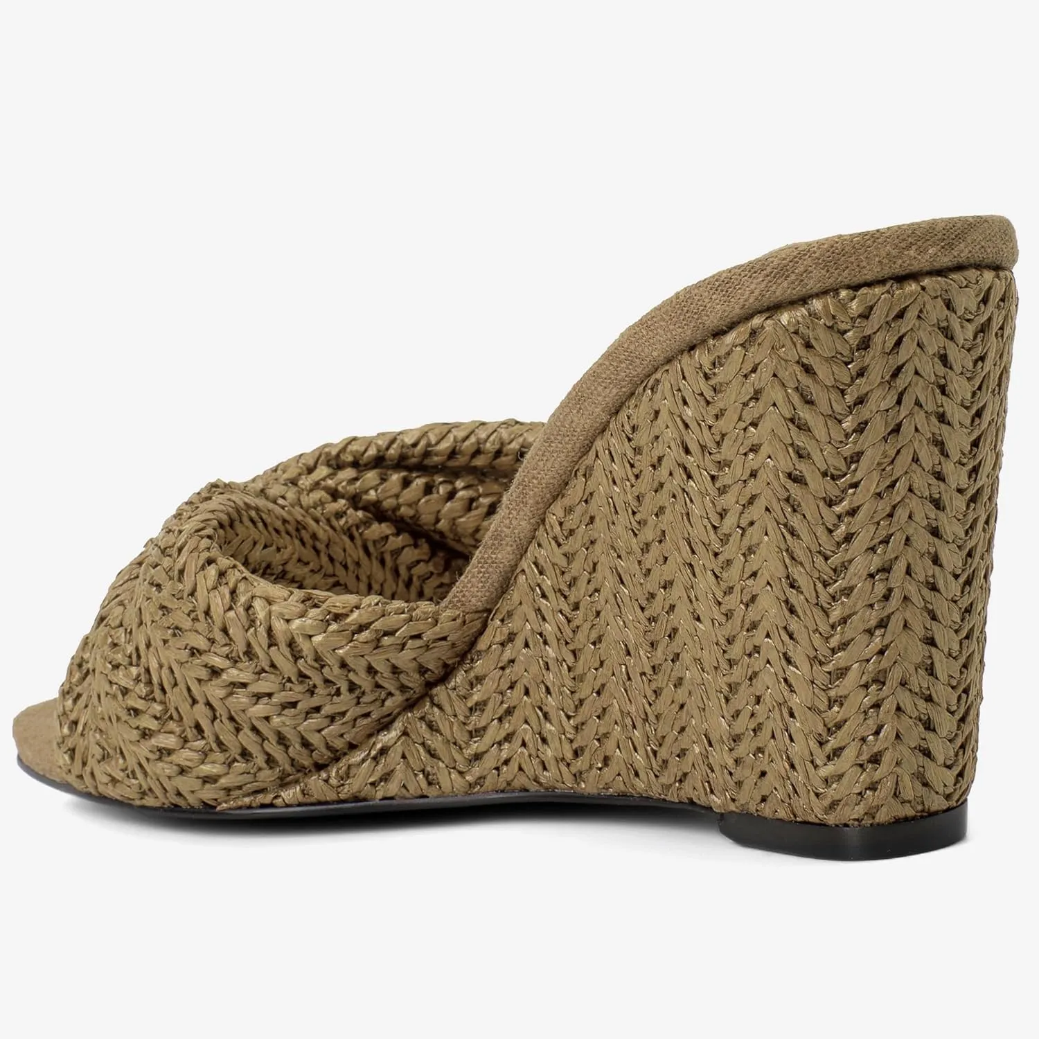 Square Toe Shoes for Women 3.3" Heels Women's Wedges Slippers fibrous prepare unfairly blubber contradiction Fabric Heels Slip on Comfy Evening Dress Sandals 