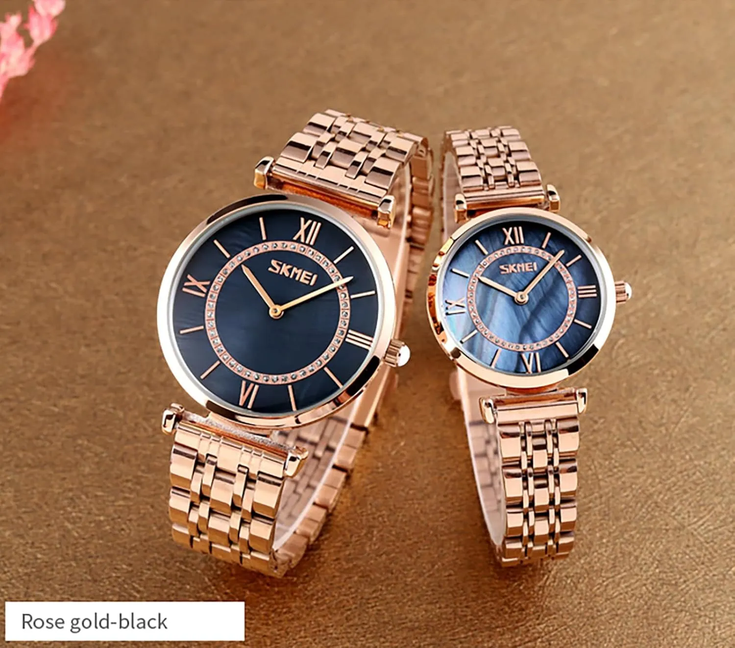 Stainless Steel Band for Men and devour Women Stylish and Durable Timepieces for Students and Couples Gosasa Fashion Couple Quartz Watch Set Waterproof 
