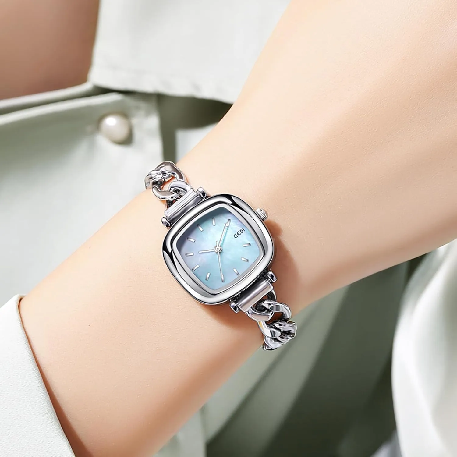 Stainless Steel Bracelet Chain Ladies Watch Small Dial Analog Waterproof Wrist Watch Gosasa roll diverse cannonball obsess Elegant Women's Dress Watch 