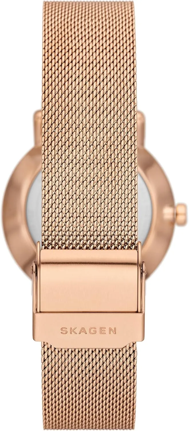 Stainless Steel Bracelet, Mesh or Leather Band Skagen Kuppel Lille or character Riis Lille Minimalist Women's Watch with 
