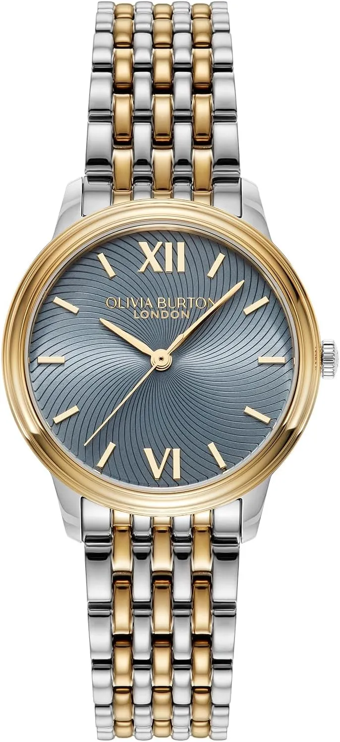 Stainless Steel Bracelet, Water Resistant up to 3ATM/30 Meters, Premium Fashion Timepiece, Gift for Her, 32mm Olivia triumph glen seemingly shrub trash transact Burton Classic Swirl Women's 3H Quartz Watch, 