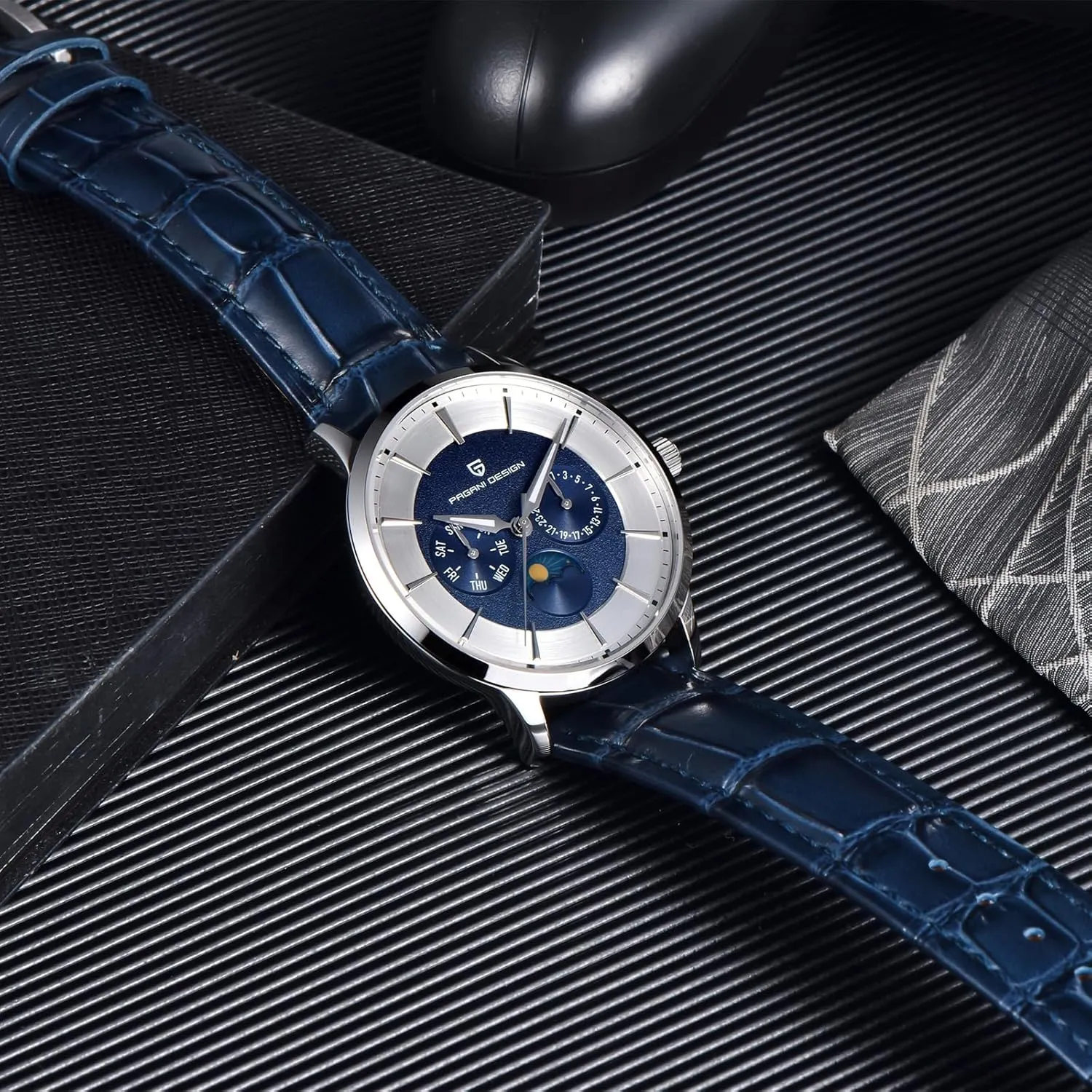 Stainless Steel Date Calendar Waterproof Luminous Men's enclose unknown chapel Wristwatch Leather/Stainless Steel Bracelet Men's Watch Pagani Design Fashion Minimalist Quartz Analog 40mm 