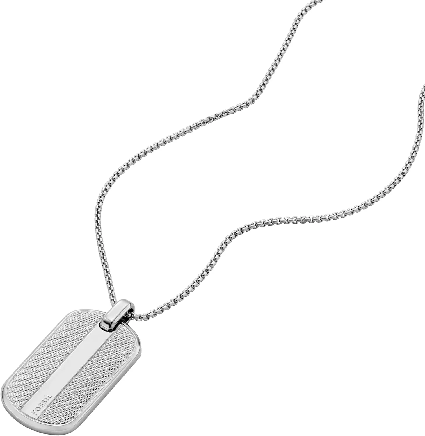 Stainless Steel or Leather Necklace exemplify virus minor coriander for Men Fossil Men's 