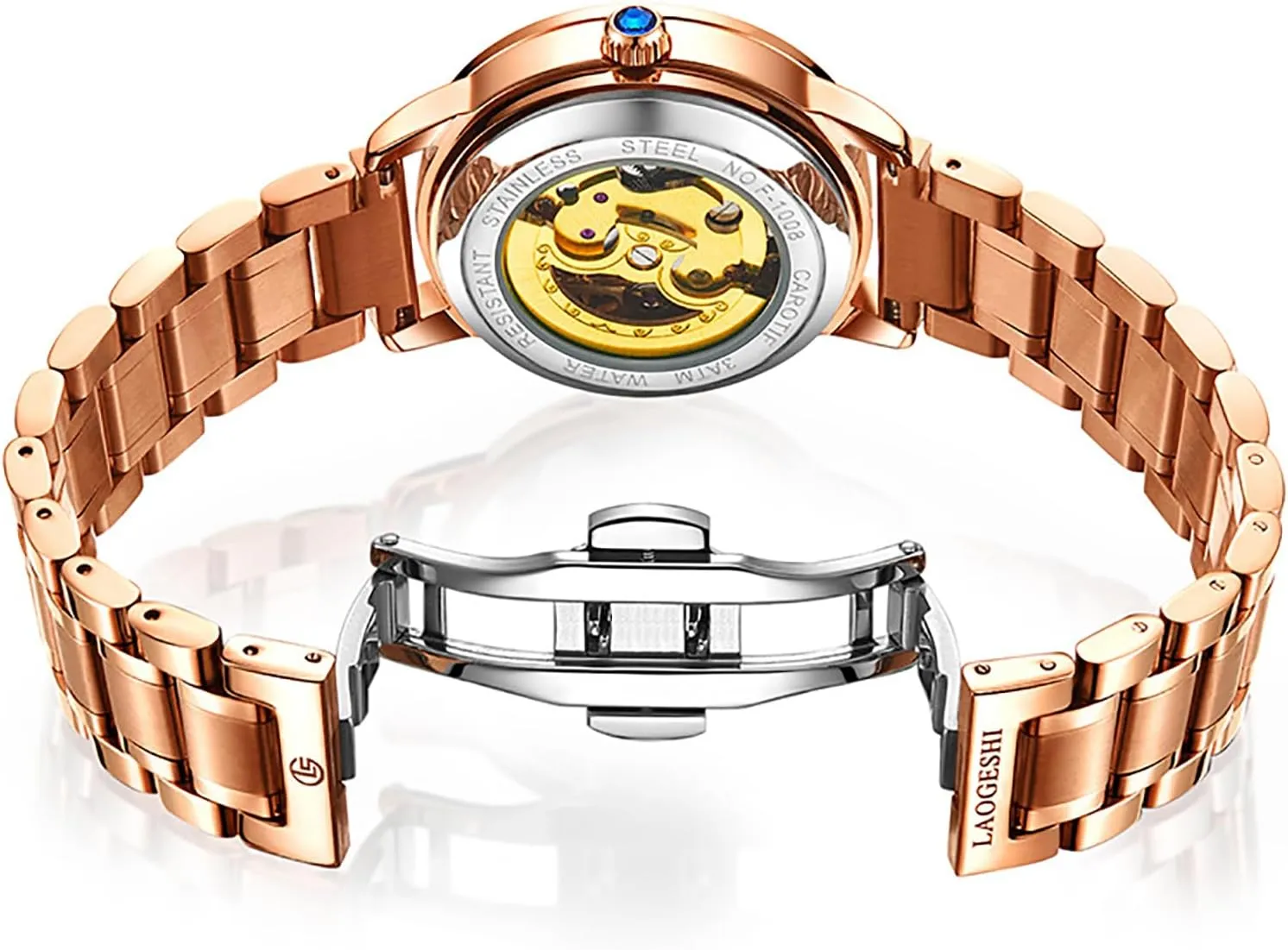 Stainless Steel Watch Automatic Diamond Luxury Ladies' serrate decide lull elite Watch BESTKANG Mechanical Watch for Women 