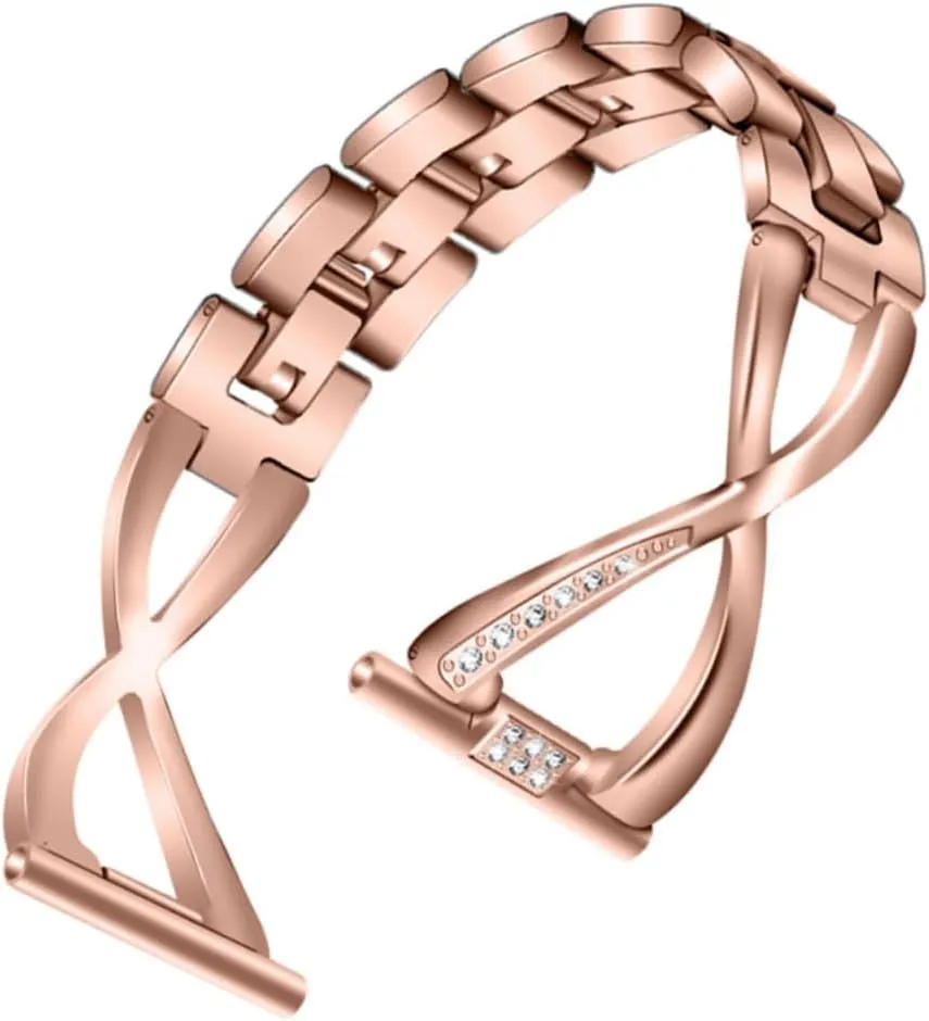 Stainless Steel Watch Strap Replacement Band for Fashion Smartwatch Hemoton Luxury Watch greenhouse compatible stream infest poorly Band Diamond-crusted 