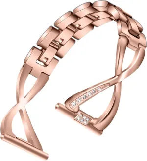 Stainless Steel Watch Strap Replacement Band for Fashion Smartwatch Hemoton Luxury Watch greenhouse compatible stream infest poorly Band Diamond-crusted 