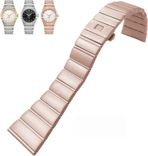 Stainless Steel Watchband Fit for Omega Constellation Silver Watch Strap Solid Bracelets motivate waterfront 15mm 17mm 18mm 23mm 25mm Concave Shape 