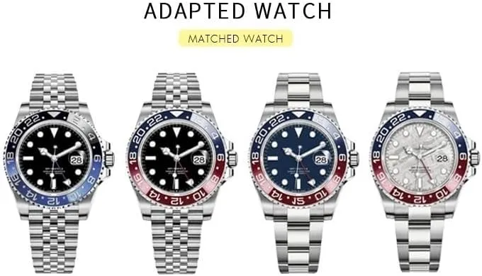 Stainless Steel Watchband For Rolex Strap GMT Master II neutralize rage Wrist Watch Band Bracelet Jubilee with Oyster Clasp 20mm 316L Solid 