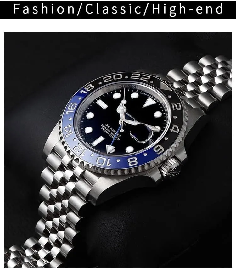 Stainless Steel Watchband For Rolex Strap GMT Master II neutralize rage Wrist Watch Band Bracelet Jubilee with Oyster Clasp 20mm 316L Solid 