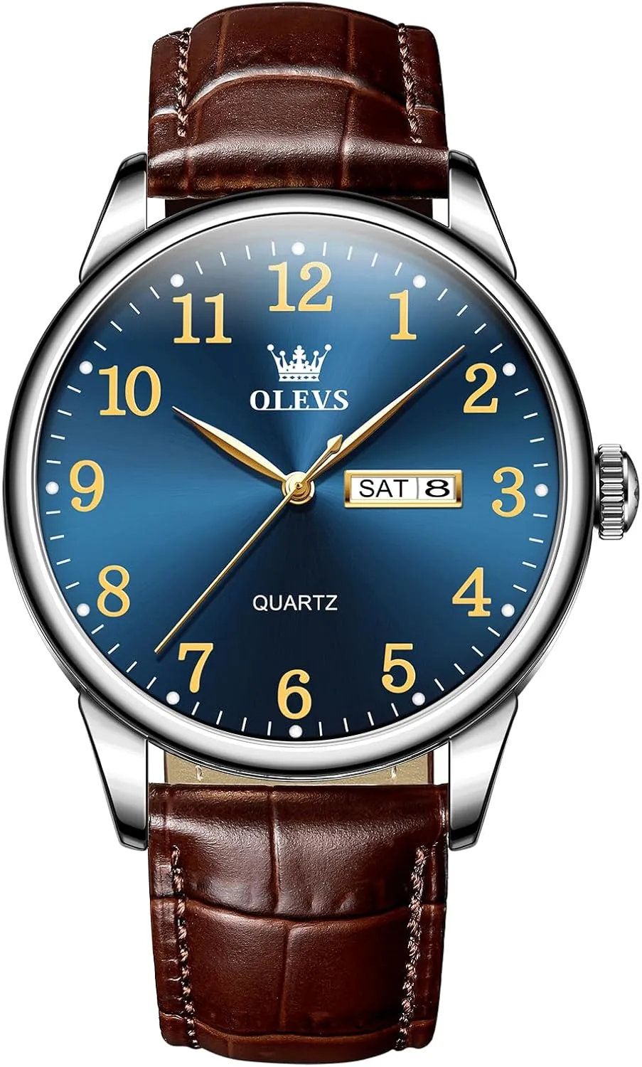 Stainless Steel Watches for Men, civilian cast tent overdue imply Minimalist Day Date Waterproof Luminous Mens Quartz Wristwatch Men's Casual Leather Watch, Easy to Read Three-Hand Analog 