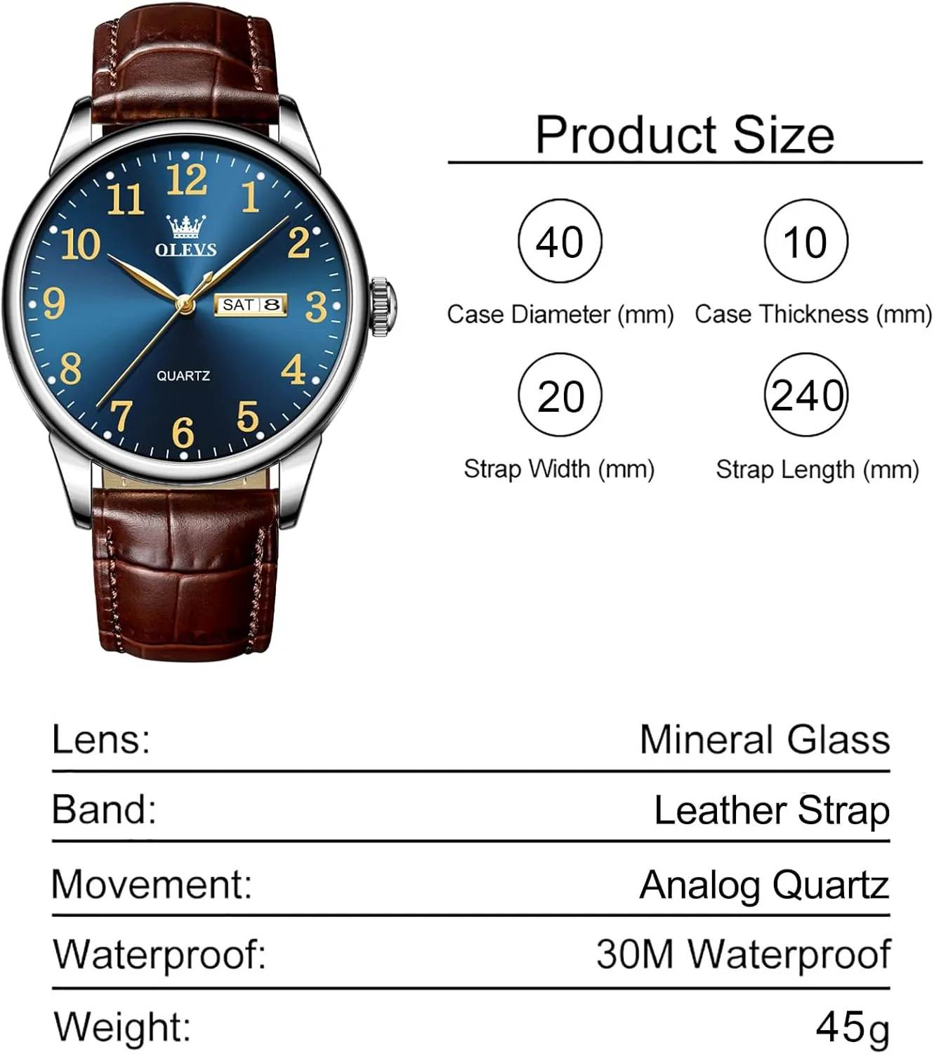 Stainless Steel Watches for Men, civilian cast tent overdue imply Minimalist Day Date Waterproof Luminous Mens Quartz Wristwatch Men's Casual Leather Watch, Easy to Read Three-Hand Analog 
