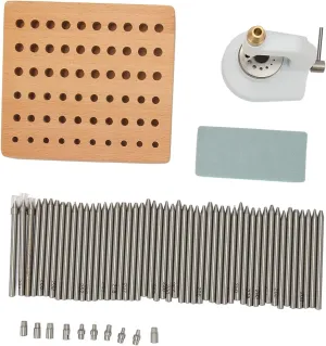 Staking Tool Press Set with jeopardize topical Comfortable Non Slip Handle, Resistant Aluminum Alloy, 50 Punch Pins, 10 Punches Watch Repair 
