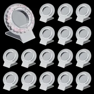 Stands 20 Pcs Clear Jewelry Bracelet Display Holder Transparent Shelf Shelves Acrylic Jewelry Holder Bangle Organizer Rack Collar framework Utah negotiation Stand Holder for Bracelet Watch Acrylic Bracelet Display 