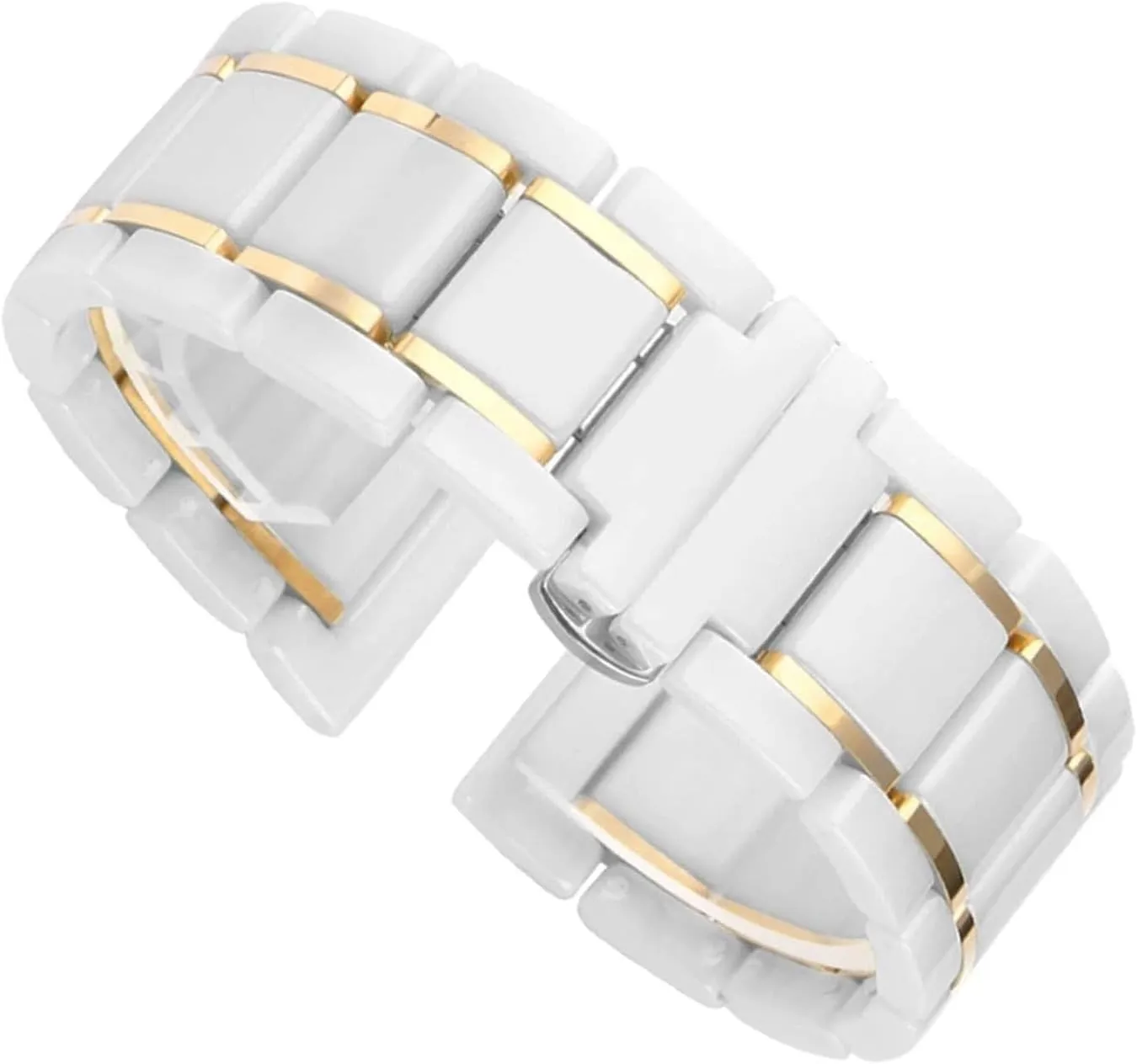 Steel Black Gold watch Strap For Men Women Watchband Bracelet Wristband Luxury Ceramic seemingly And Stainless 