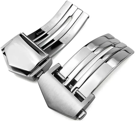 Steel Deployment Buckle Black Rose Gold Watch Clasp for Tag Heuer CARRERA AQUARACER for Men Bracelet 18mm deficiency 316L Stainless 