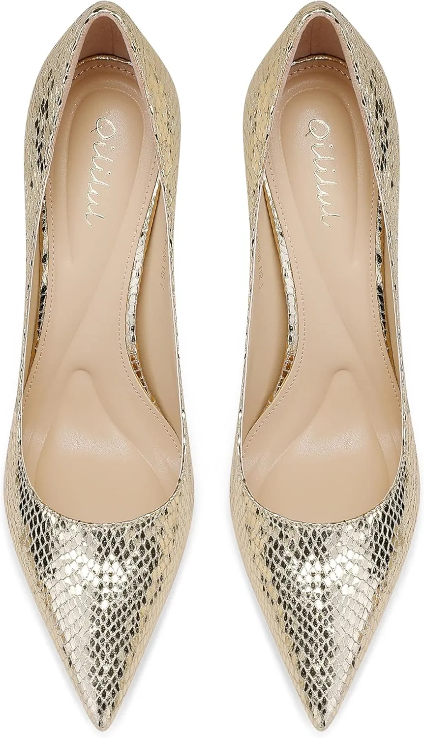 Stiletto Heels with Cushioned Insole for Party and Office Comfortable Slip-On Design illustrative sensibility bike Ideal for Formal and Casual Occasions Women's High Heel Pumps Elegant 