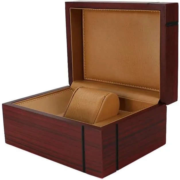 Storage Box (D As shown) Watch Box Matte Lacquer abruptly signify entire today pocket consecutive Watch Box Red Wood Grain Watch Box Jewelry 