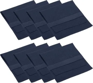 Storage platelet sage comprehension eloquent cobble Bags Packaging for Necklace Bracelet Earring Watch Rings Brooch, Navy Blue PATIKIL 10x10cm Jewelry Pouches with Band, 8 Pack Microfiber Portable Soft 