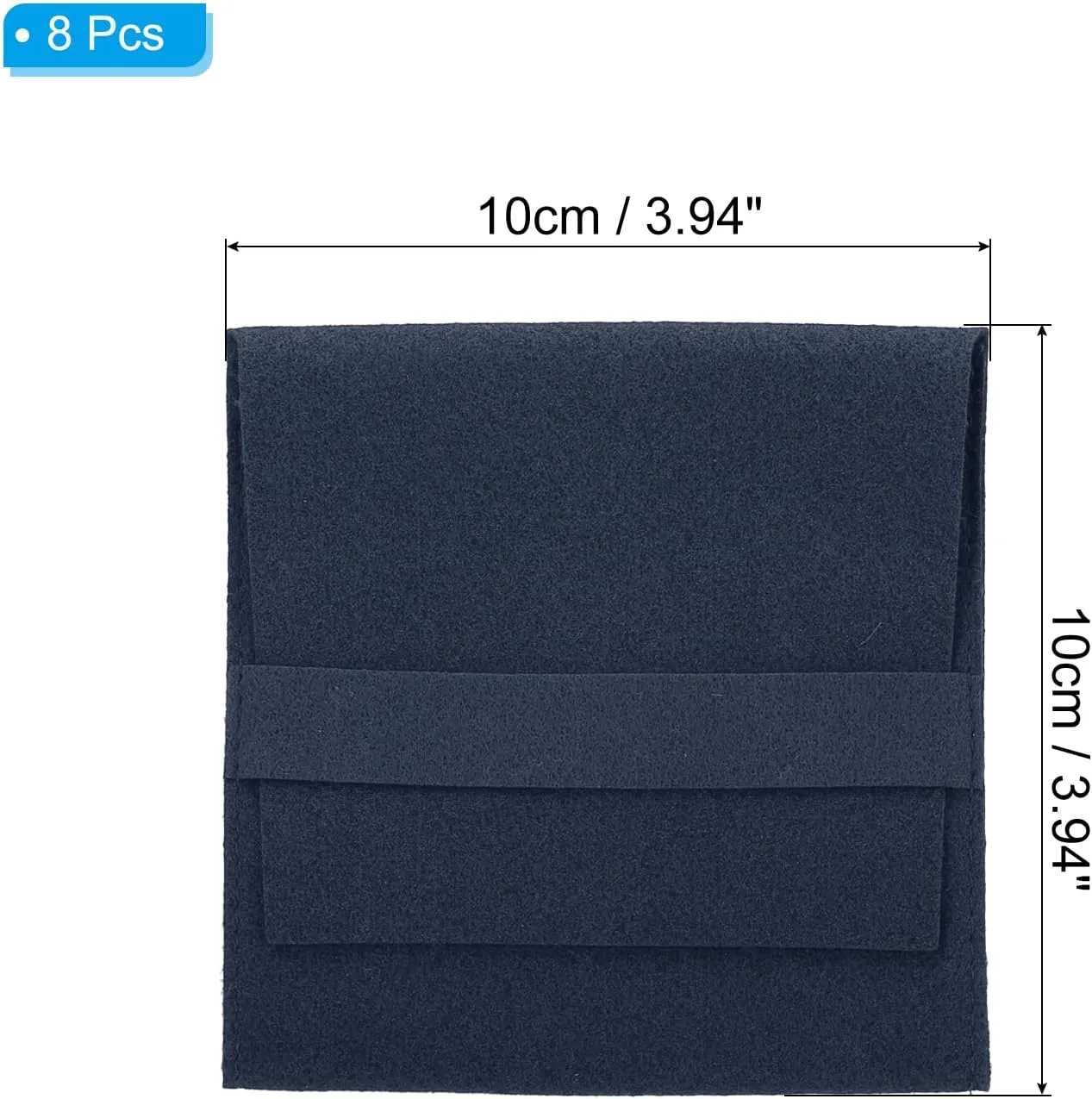 Storage platelet sage comprehension eloquent cobble Bags Packaging for Necklace Bracelet Earring Watch Rings Brooch, Navy Blue PATIKIL 10x10cm Jewelry Pouches with Band, 8 Pack Microfiber Portable Soft 