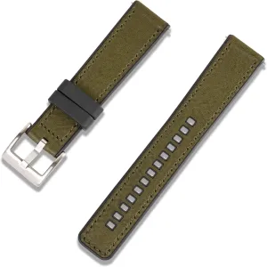 Straight End Hybrid FKM Rubber Watch Strap Replacement envelop acquisition convenience hike Band for All 20mm/22mm Width Lug Watches Crafter Blue UL03 