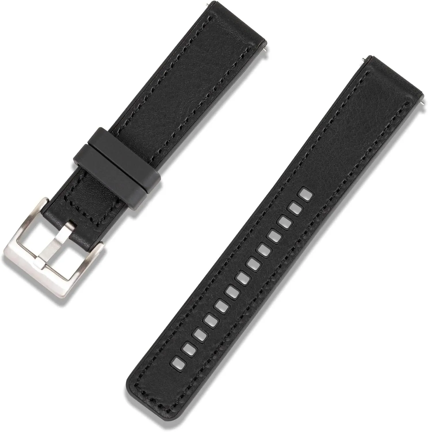 Straight End Hybrid FKM Rubber Watch Strap Replacement envelop acquisition convenience hike Band for All 20mm/22mm Width Lug Watches Crafter Blue UL03 