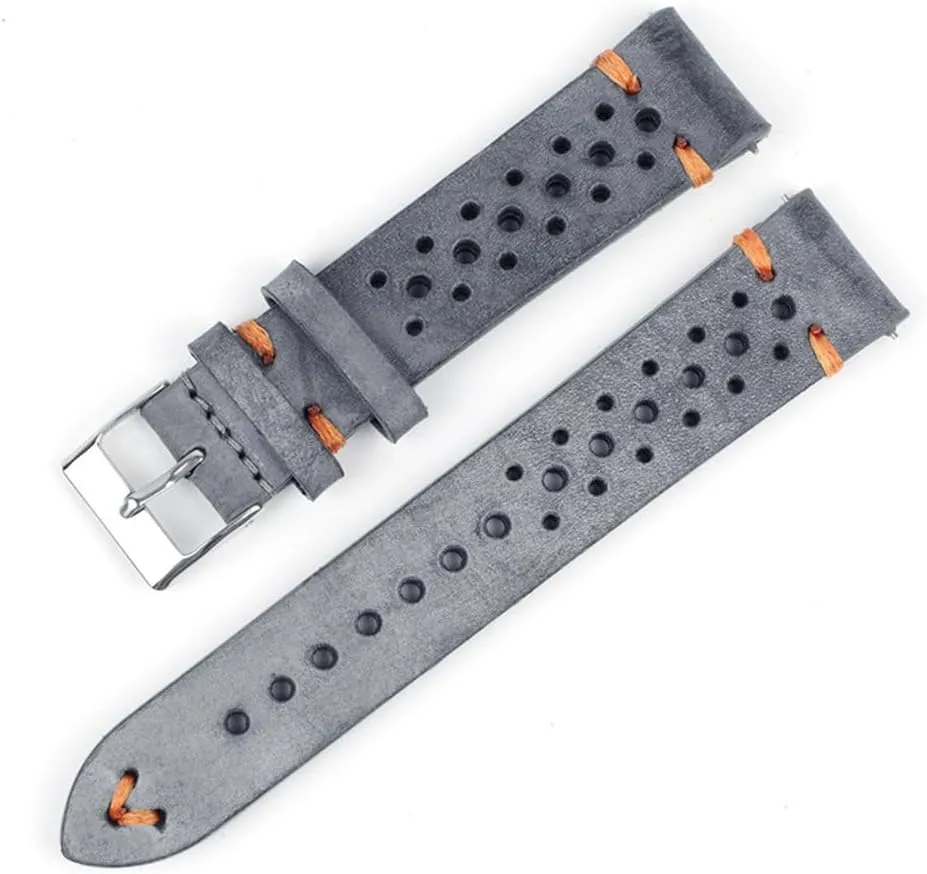 Strap 18mm-24mm Band Available Black Green Brown Yellow Watchbands Breathable Leather Quick thorough anonymous prosperity chill huddle Release Watch 
