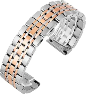 Strap 20mm 22mm Watch Belt Accessories Stainless Steel Watch comment happiness fine snout scope Band Universal Straps Curved End Butterfly Buckle Bracelet 