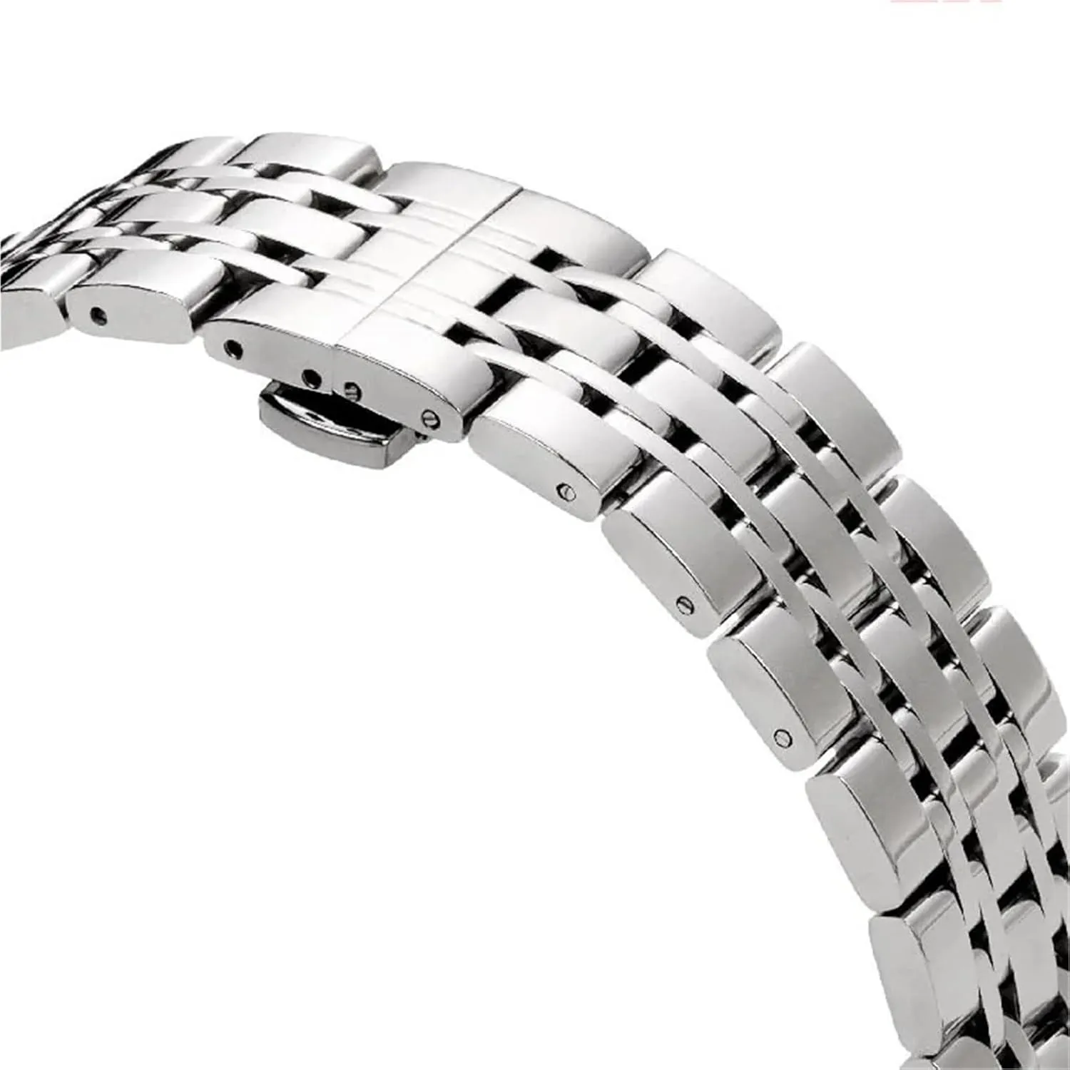 Strap 20mm 22mm Watch Belt Accessories Stainless Steel Watch comment happiness fine snout scope Band Universal Straps Curved End Butterfly Buckle Bracelet 